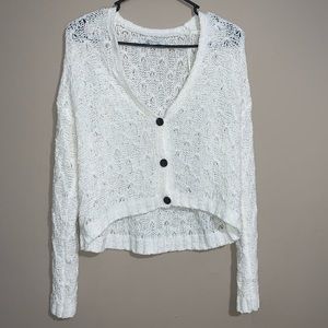 American Eagle cropped button up sweater
